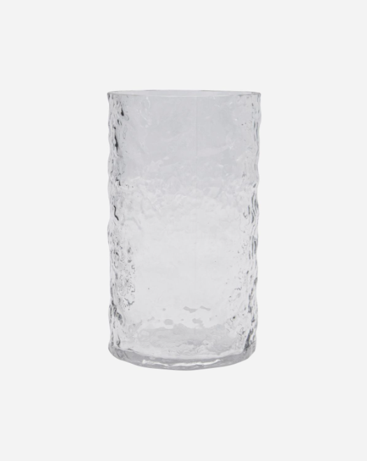 Præget Vase • Glas • Klar