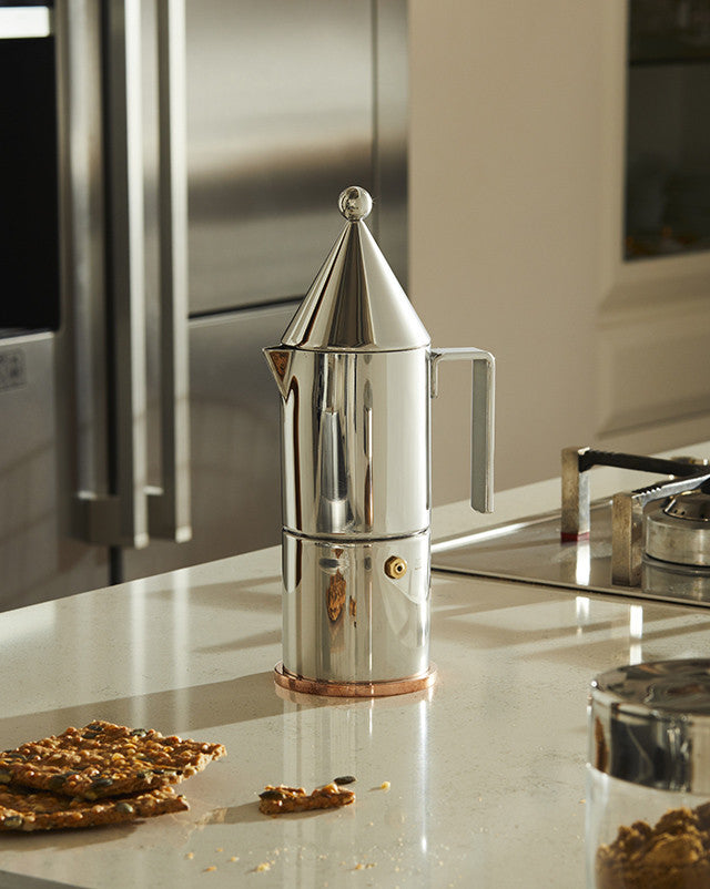 Espressokande • La Conica • Alessi • 6 kopper – detalje og inspiration