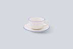 Japacolle Respoir tekrus med tallerken i blå, elegant porcelæn med japansk design og glatte overflader.