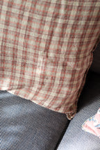 Pudevår • Hør • 50x70 cm • Tartan Sienne Vert • DORA
