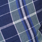 Pillowcase • Linen • Medium • Ecossais Marine Green • Green Blue Check
