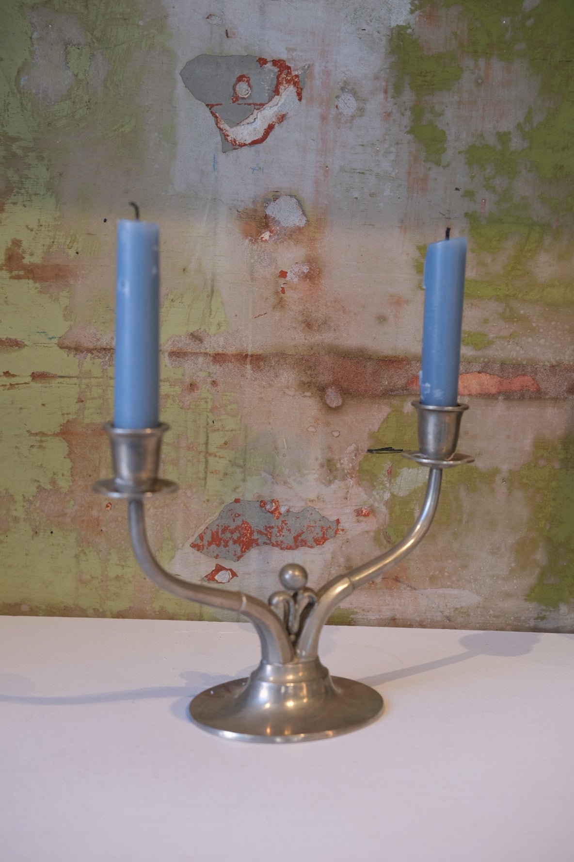Vintage • Lysestage • Tin • Dobbelt