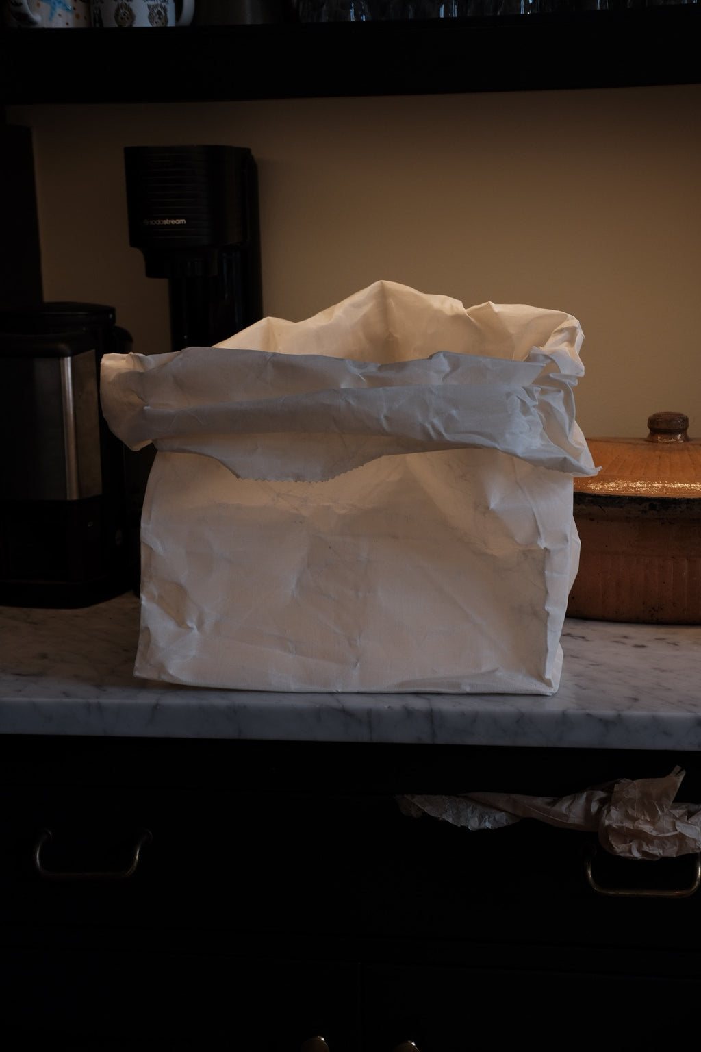 Pose • Vokset Bomuld • 40L • Hvid