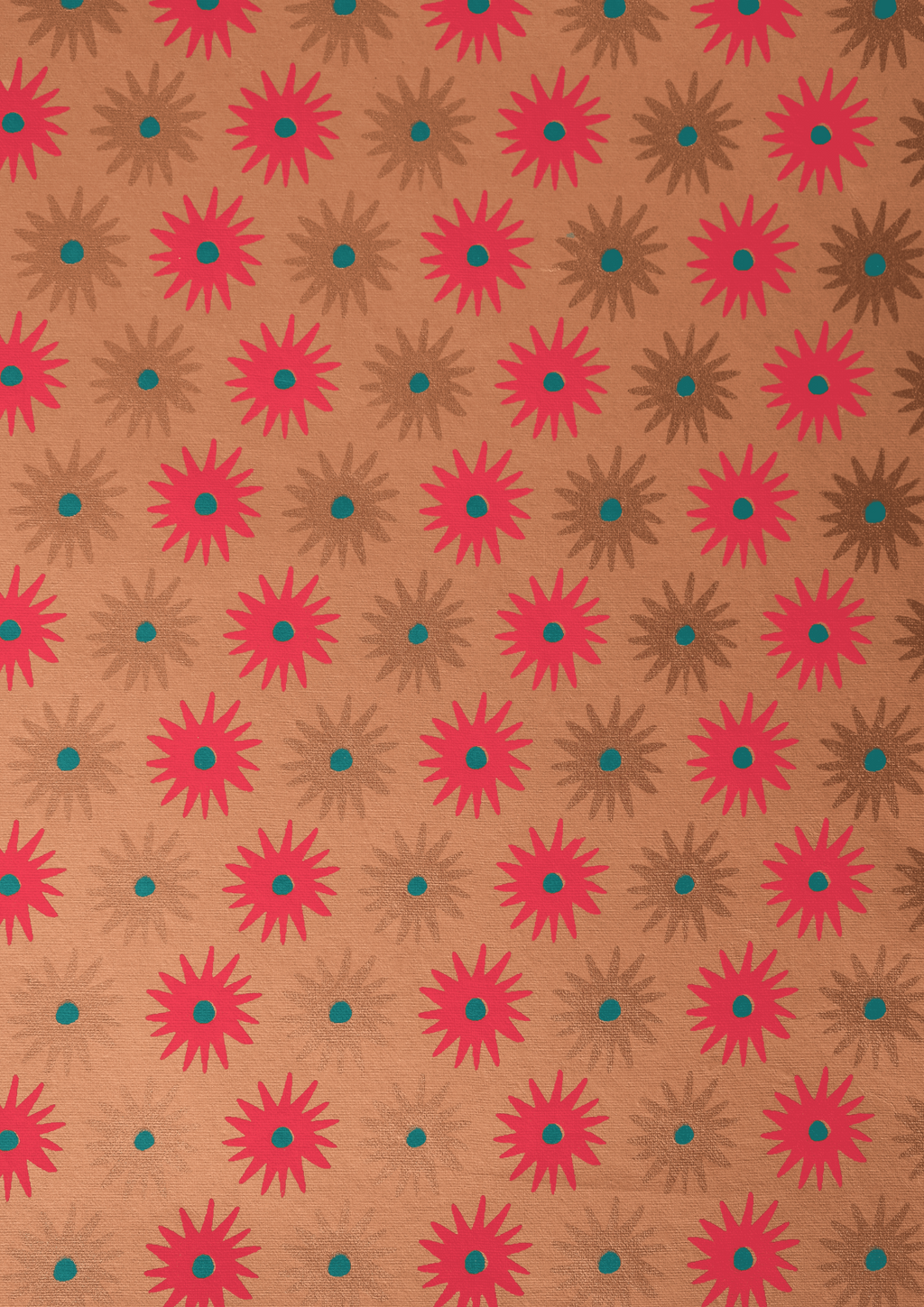 Gavepapir • Nougat Stjerner • 3 Ark • Sendes Ikke