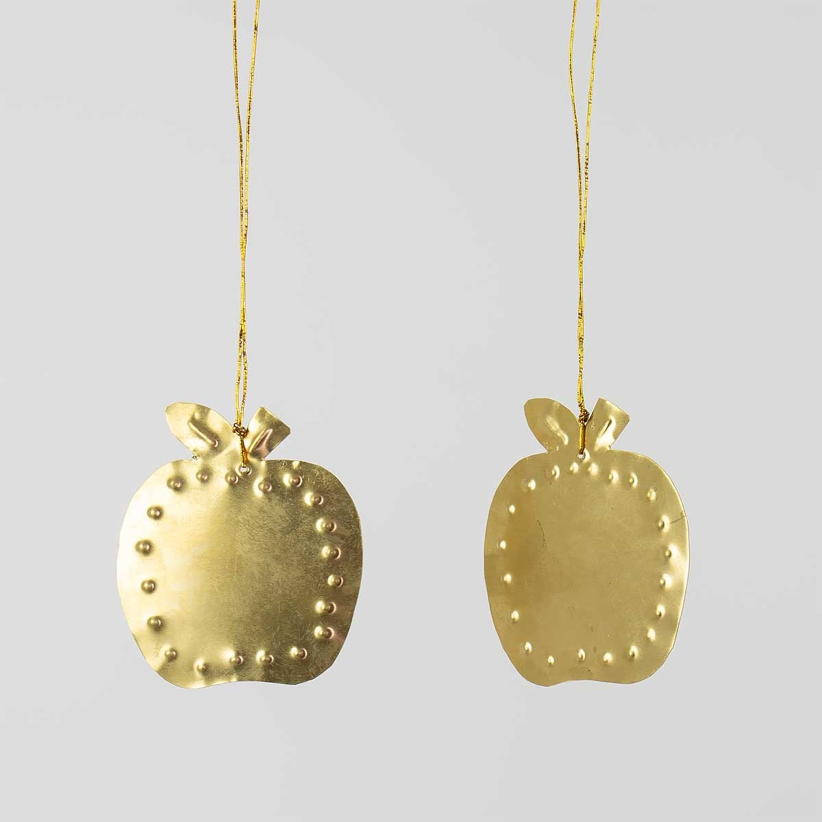 Juledekoration • Æble • Messing • 2stk