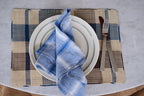 Hørserviet • Carreaux Bleus á Bordures • Blå tern med hvid kant • Linge Particulier