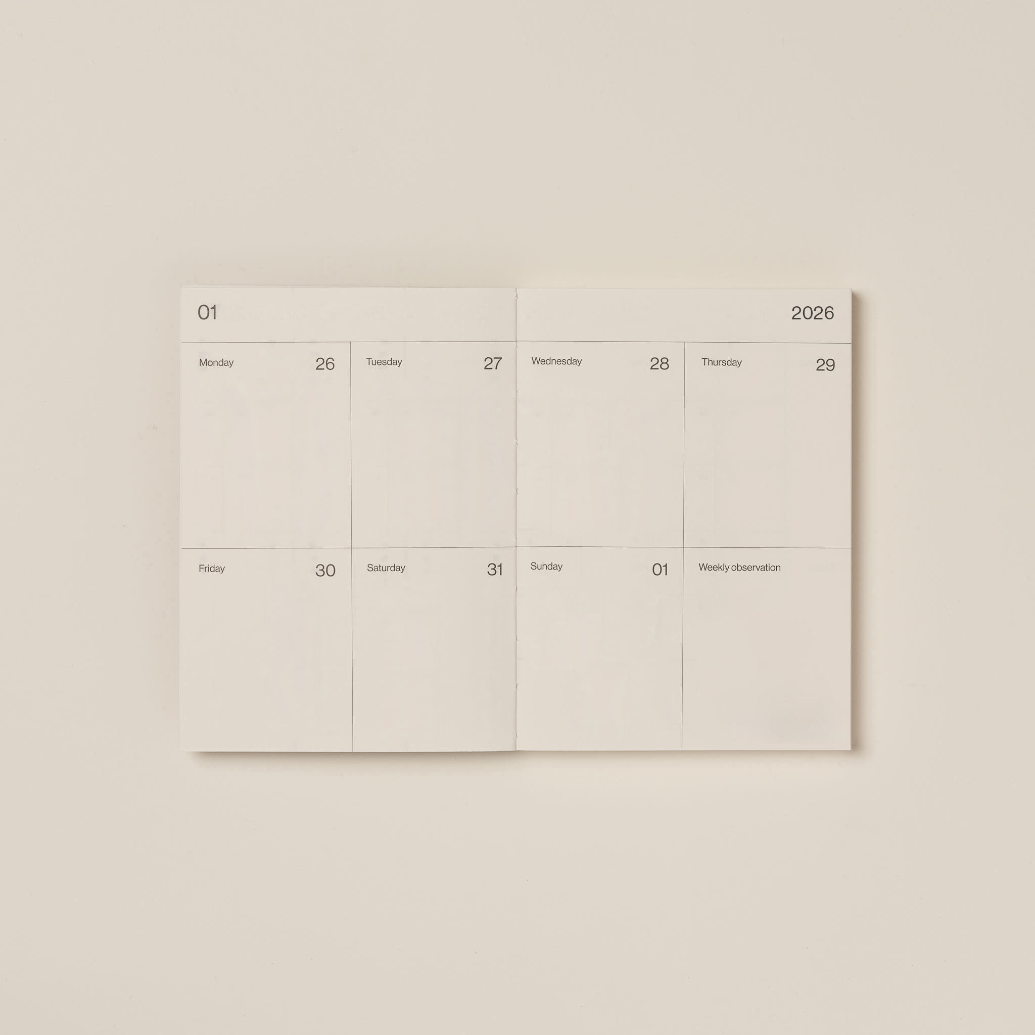 Årskalender • Claret • 2026