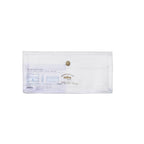 Transparent general purpose pencil case by Nähe Hightide with multiple compartments for stationery storage.