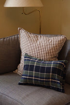 Pillowcase • Linen • Small • Ecossais Navy Green • Navy and green plaid