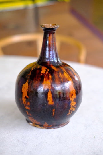 Vintage • Vase • Keramik • Sort Brun