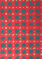 Gavepapir • Røde Stjerner • 3 Ark • Sendes Ikke