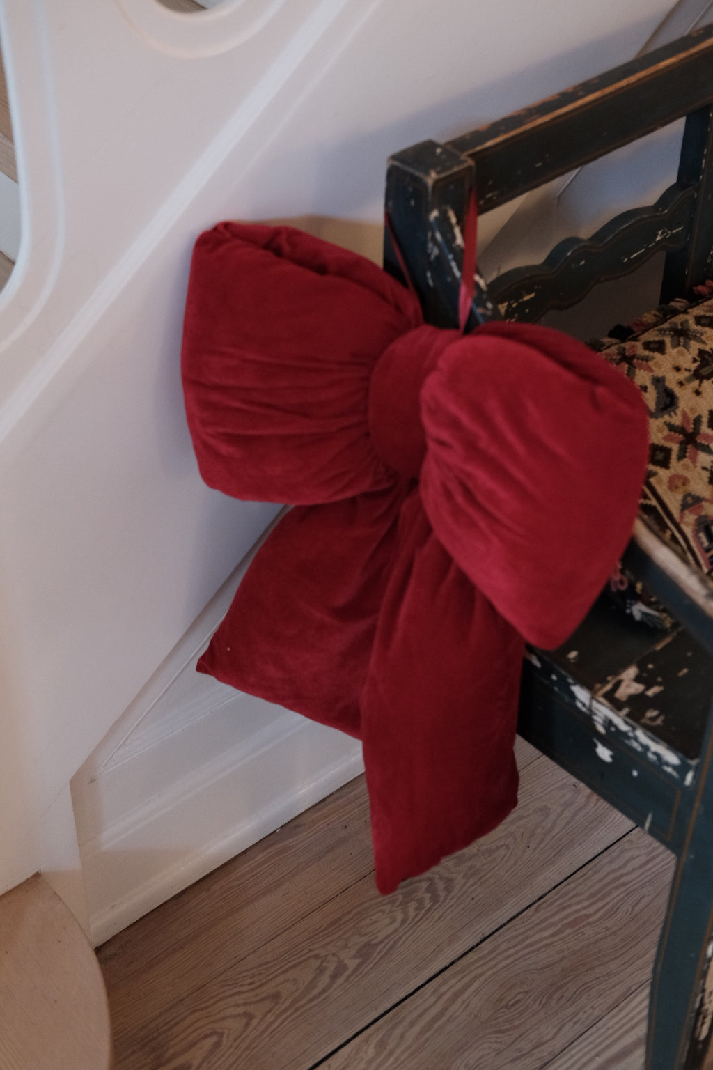 Julepynt • Velour Sløjfe • Rød • 60 cm