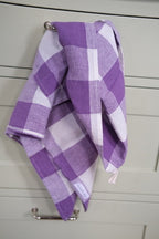 Viskestykke • Hør • Mini Forklæde • Vichy Violet XL • Lilla Tern