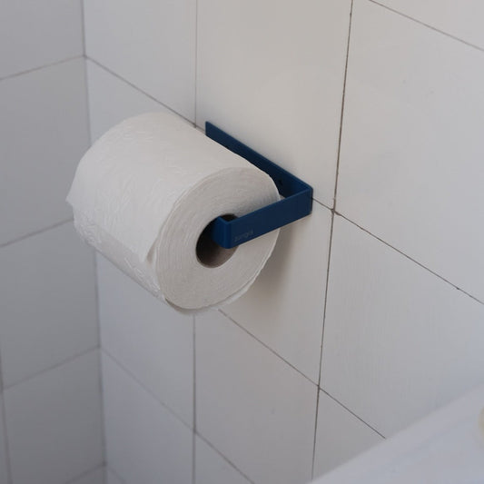 Toilet roll holder • Metal • Blue