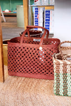 Taske • Palmeblade • Burgundy • Stor