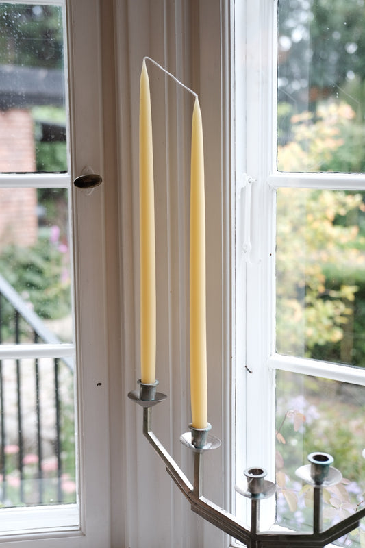 Hand-dipped candles • 45 cm • Pastel Yellow