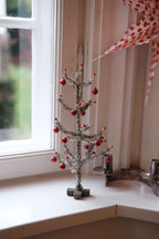 Juletræ • Sølv Glitter • Kugler • Stor