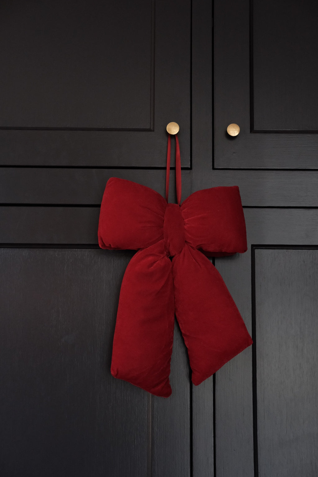 Julepynt • Velour Sløjfe • Rød • 40 cm