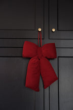 Julepynt • Velour Sløjfe • Rød • 40 cm