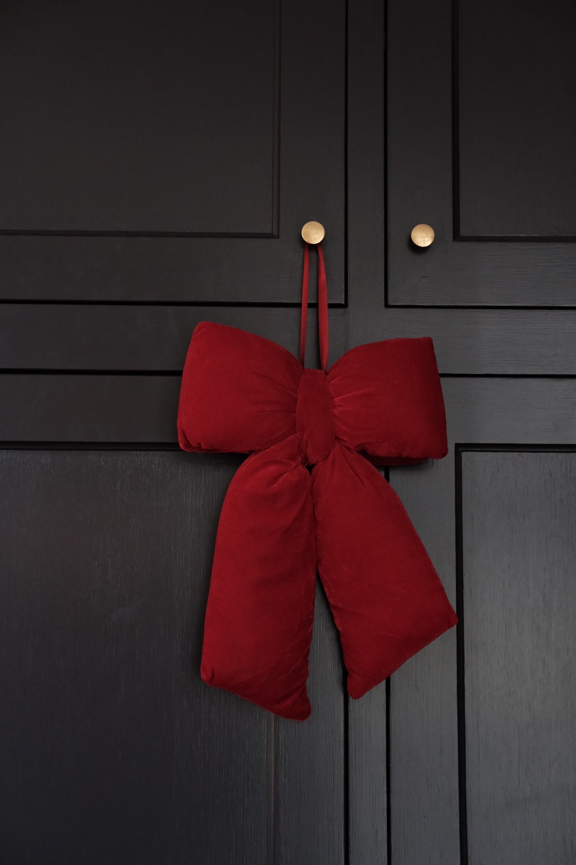 Julepynt • Velour Sløjfe • Rød • 40 cm