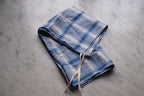 Tea towel • Linen • Mini Apron • Carreaux Bleus á Bordures • Blue Check with border