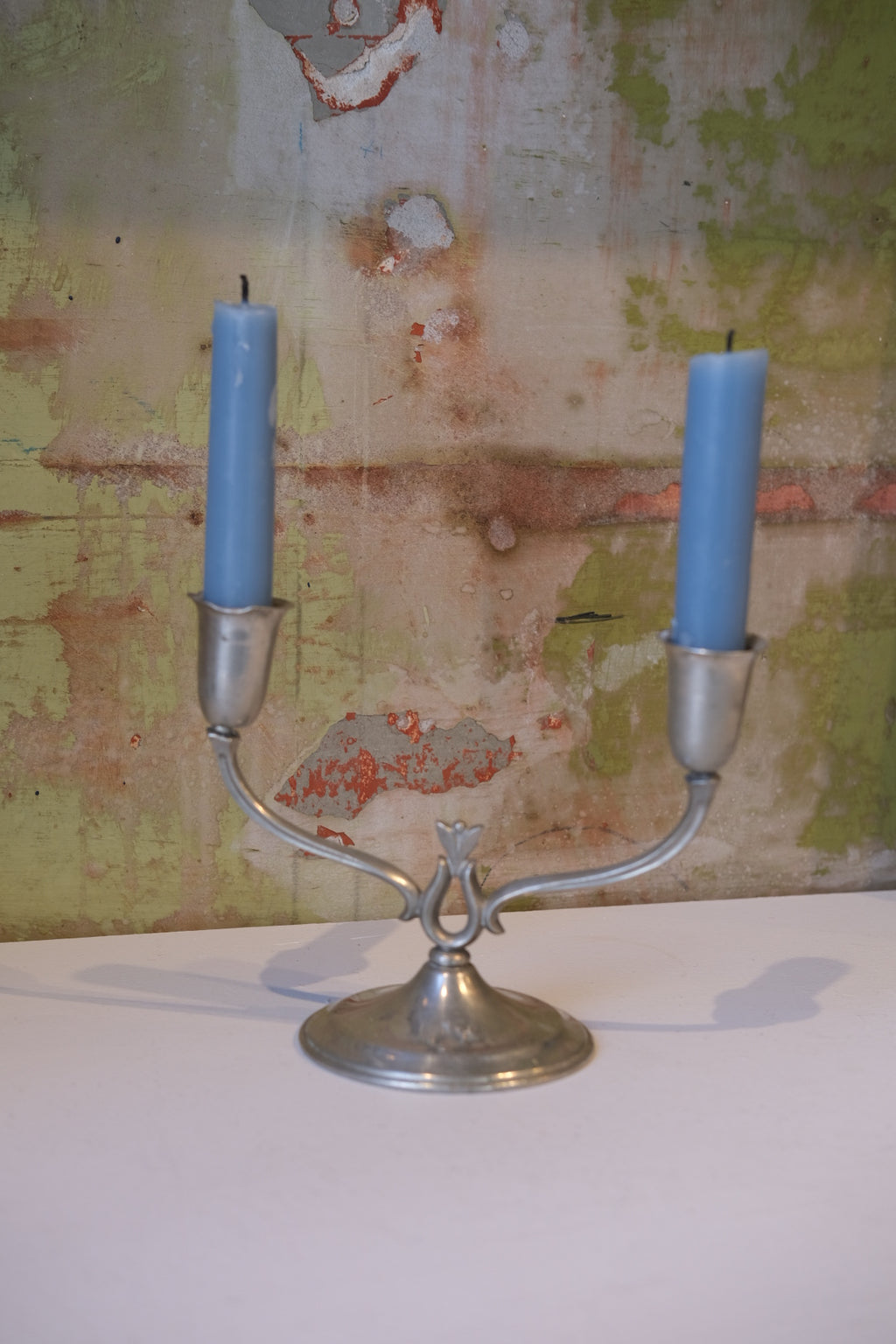 Vintage • Lysestage • Tin • 2armet