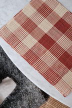 Dækkeserviet • Palmeblade • Iraca • Mørkerøde Tern