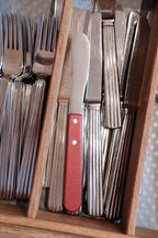 Smørkniv • Træskaft • Rød