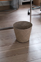 Papirkurv • Palmeblade • Natur & Grå • 25 cm