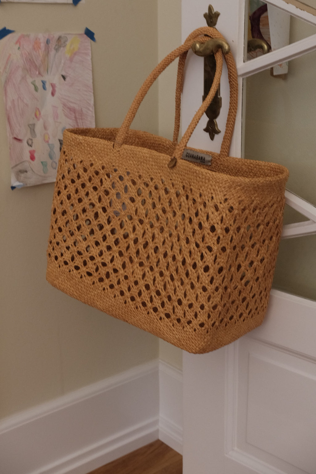 Taske • Palmeblade • Natur • Stor