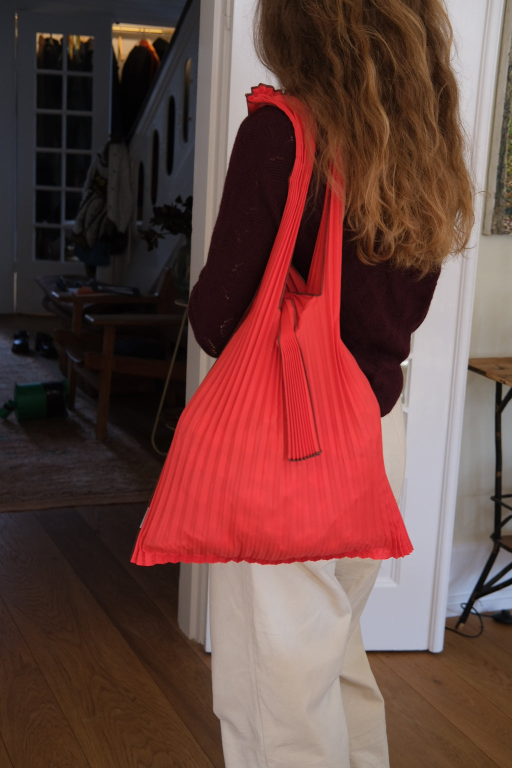 Taske • Plisseret • Bio nedbrydelig • Indkøb • Rød • DORA