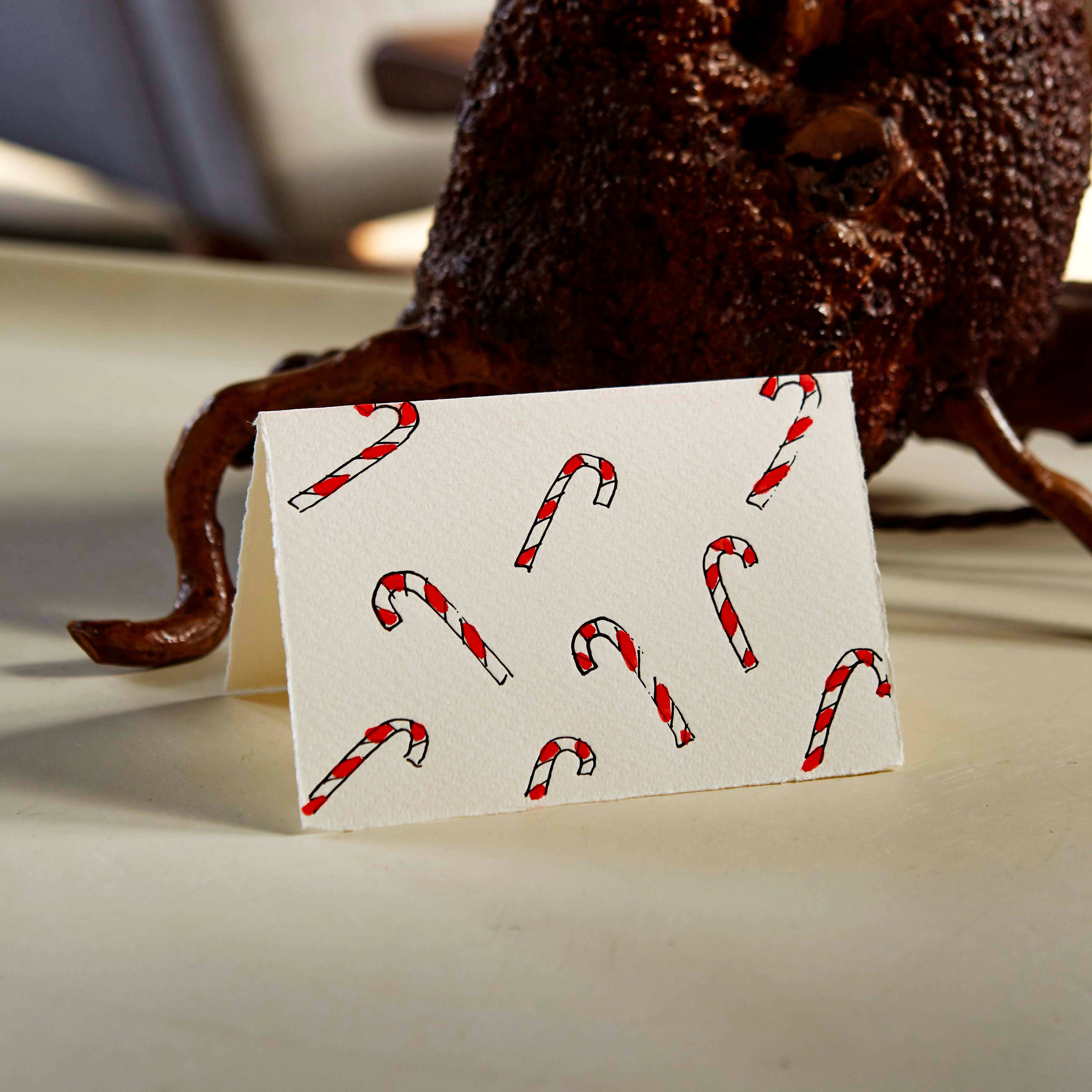 Julekort • Slikstokke