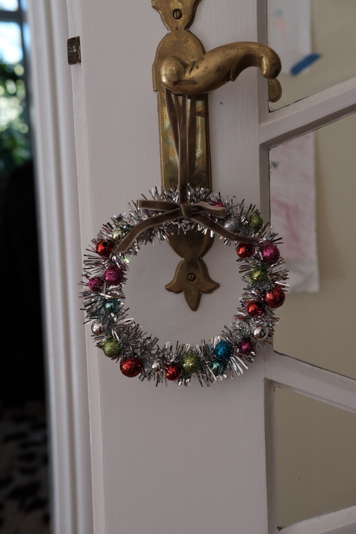 Julepynt • Dekoration • Lametta Krans • 13,5 cm