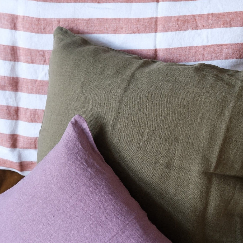 Pudevår • Hør • 50x50 • Vert Mousse • Mosgrøn • DORA