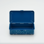 Toyo Steel Co. Ltd Opbevaringskasse T 190 in indigo with polka dot design for organized storage and versatile use.