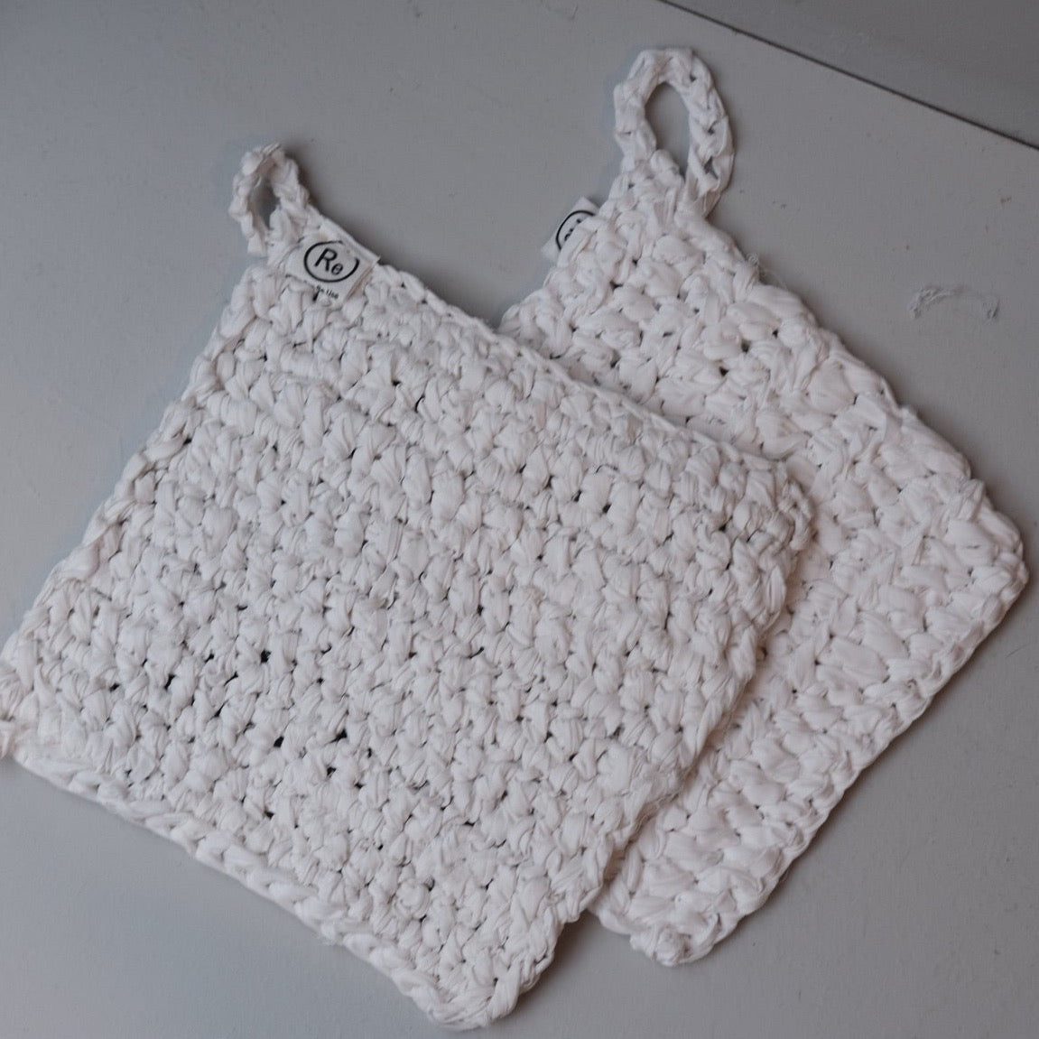 Pot holder • Recycled cotton • White