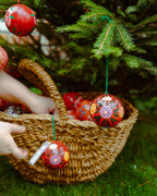 Julepynt • Dekoration • Rød papmache