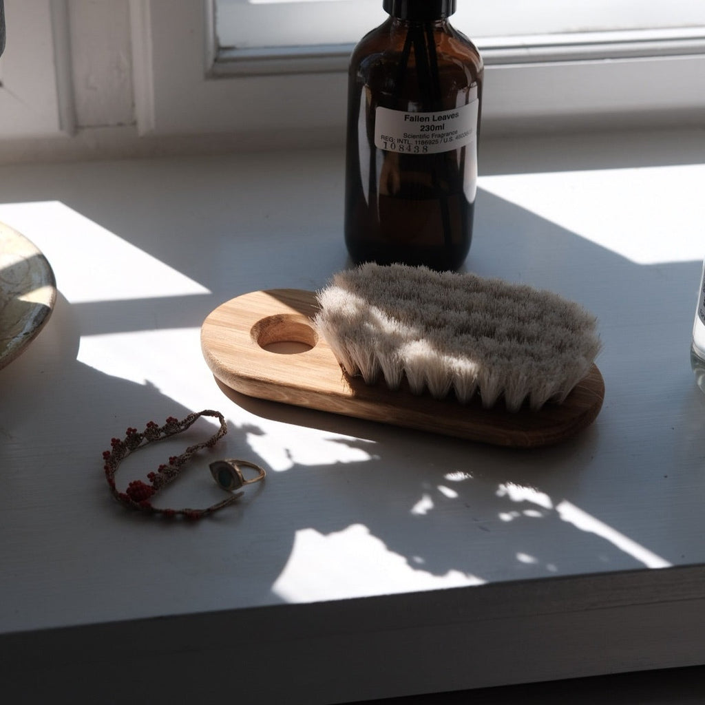 Badebørste • 17 cm • Egetræ & Hestehår