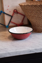 Morgenmadskål • Emalje • Rød