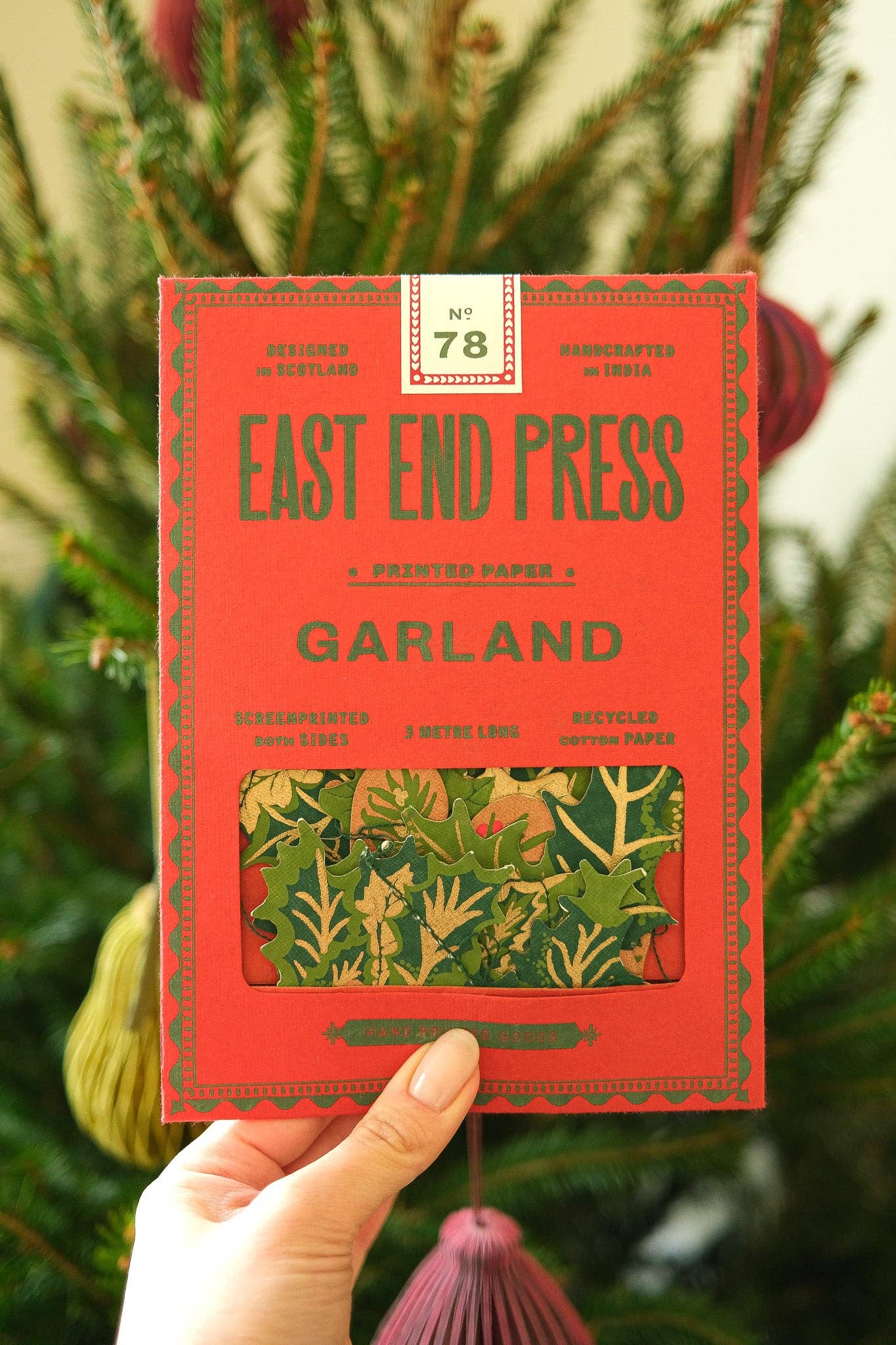 Juleguirlande med kristtorn og vedbend fra East End Press – billede 21 | DORA