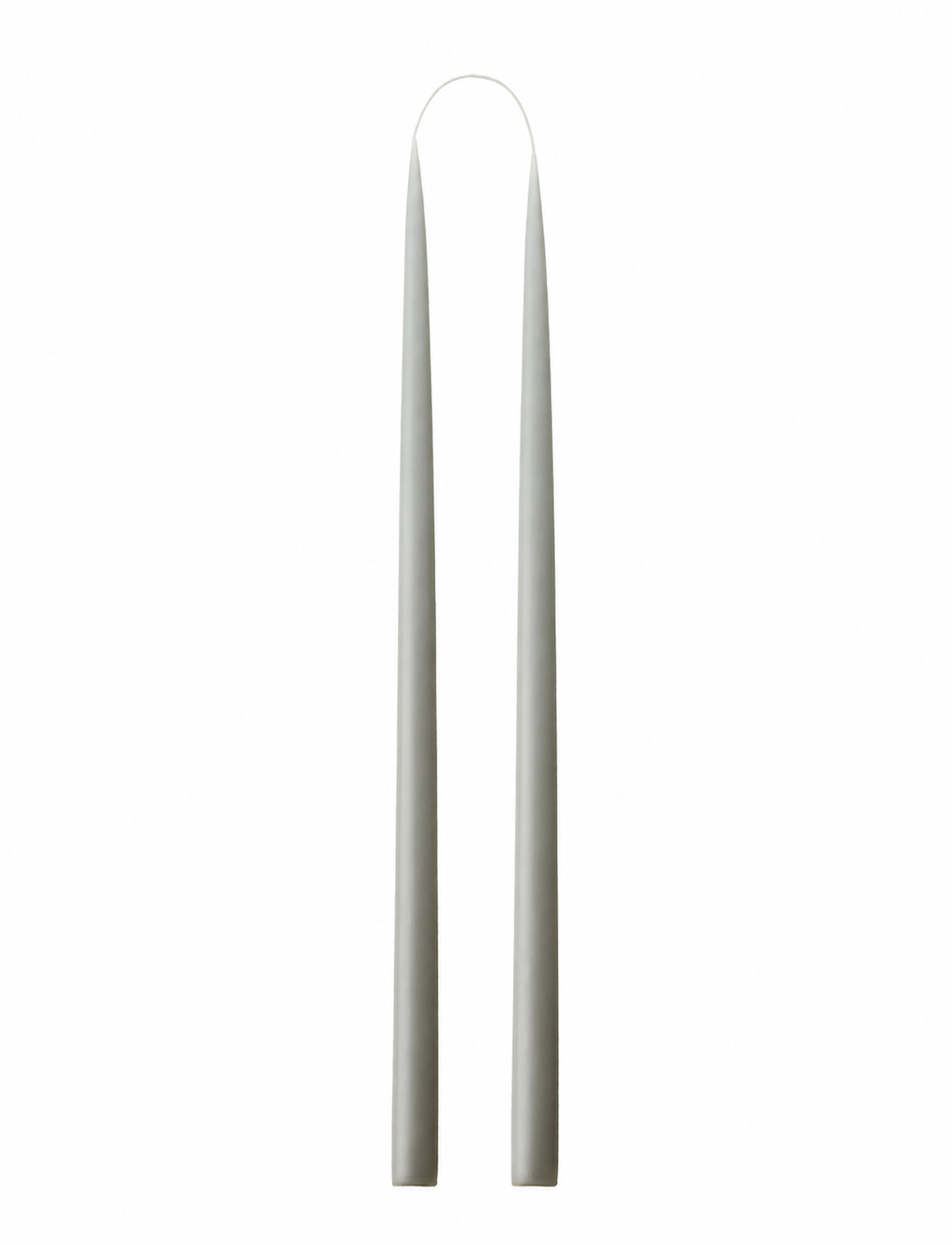Hånddyppede kronelys • 45 cm • Grå – 2 stk. fritlagt