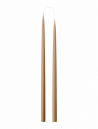 Hånddyppede kronelys • 45 cm • Nougat brun – 2 stk. fritlagt