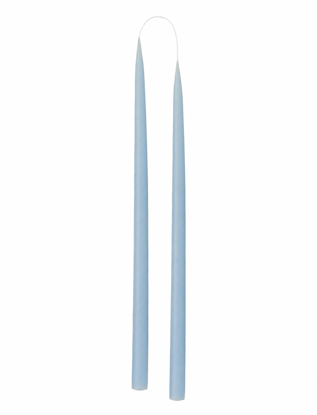Hånddyppede kronelys • 45 cm • Pastel Blå – 2 stk. fritlagt