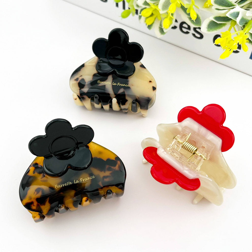 Hårklip • Flower Blomst Rød