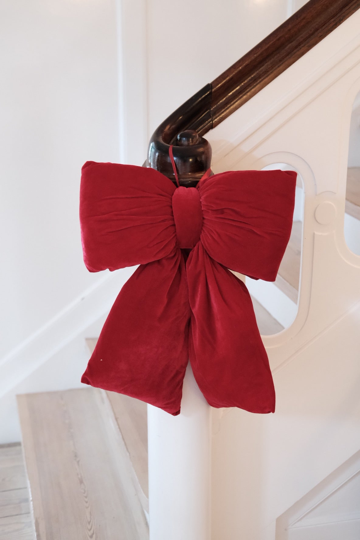 Julepynt • Velour Sløjfe • Rød • 60 cm