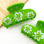 Hårklip • Blomster • NeonGrønb