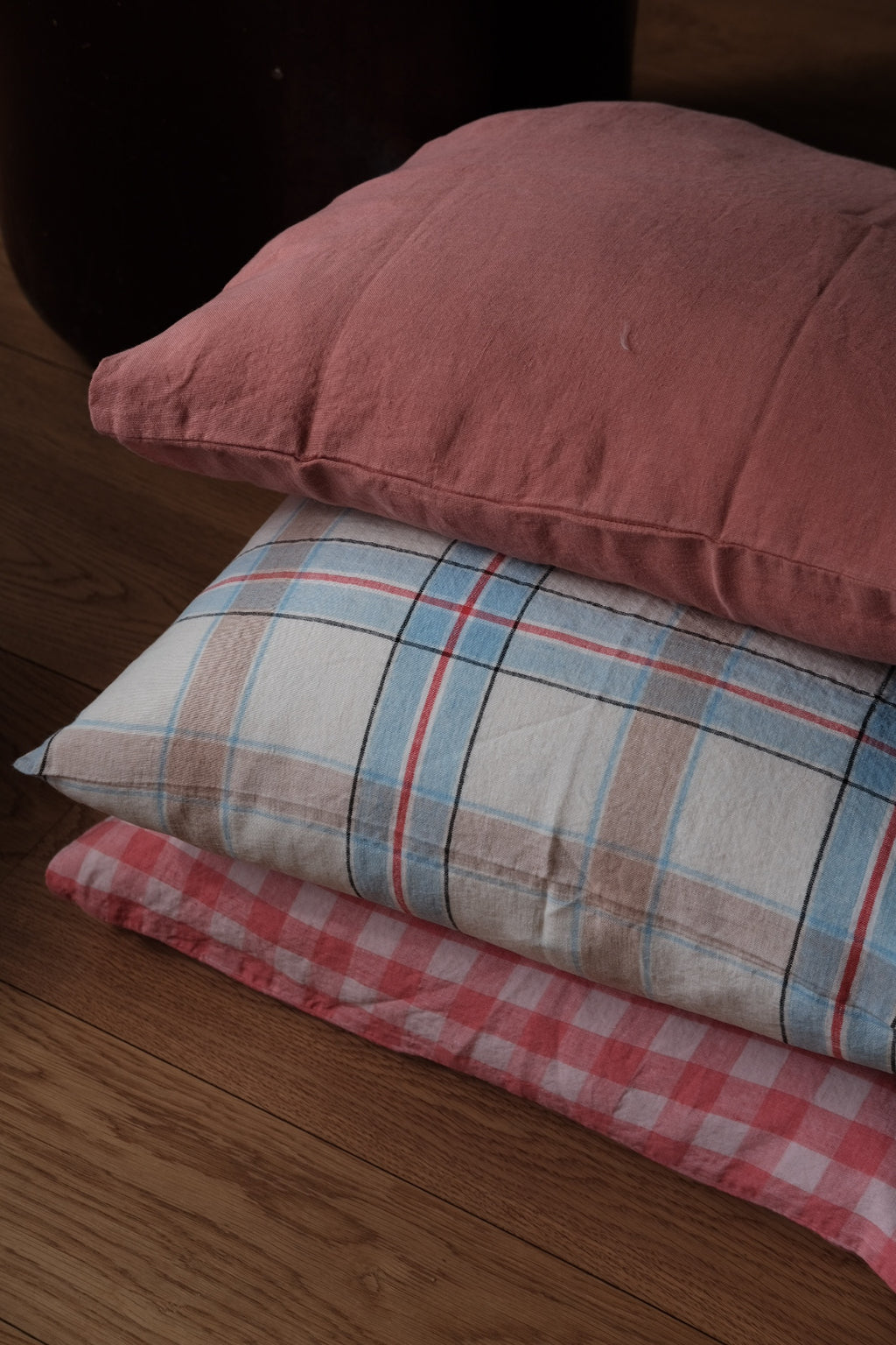 Pudevår • Hør • 50x50 cm • Mouchoir Bleu