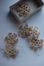 Juleornament • Snekrystaller • Bomuldspapir • 6stk