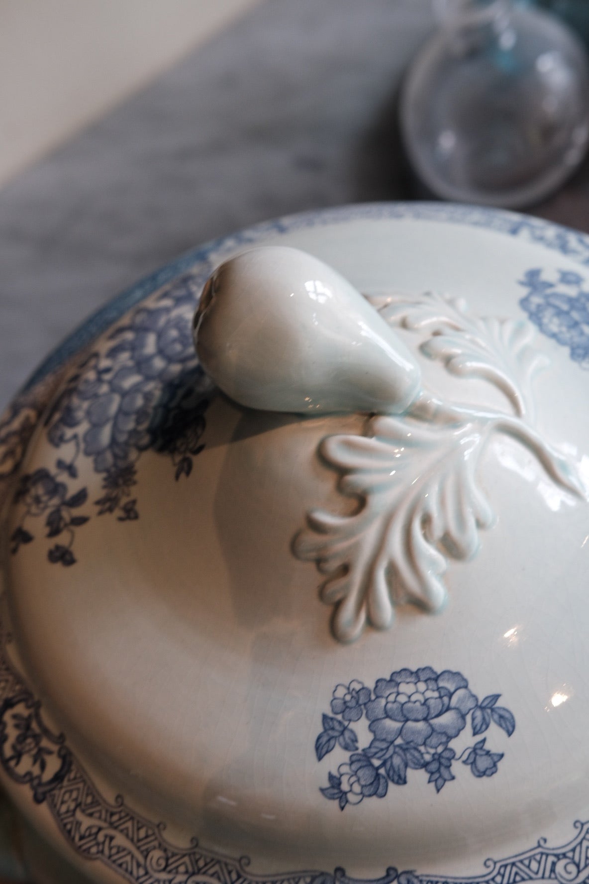 Vintage Terrin • Med Ske • Blå