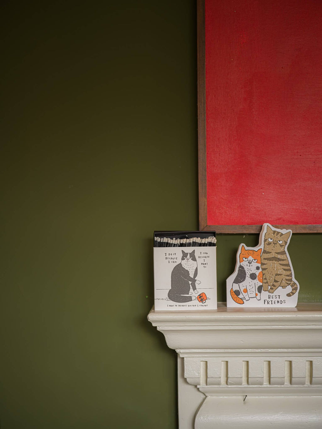 Archivist Gallery Kat Tændstikker featuring a playful cat design, ideal for decorative or functional use, not for sale.